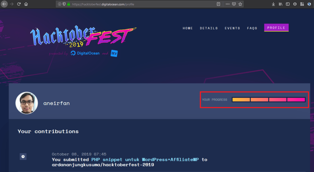 Progress Hacktoberfest